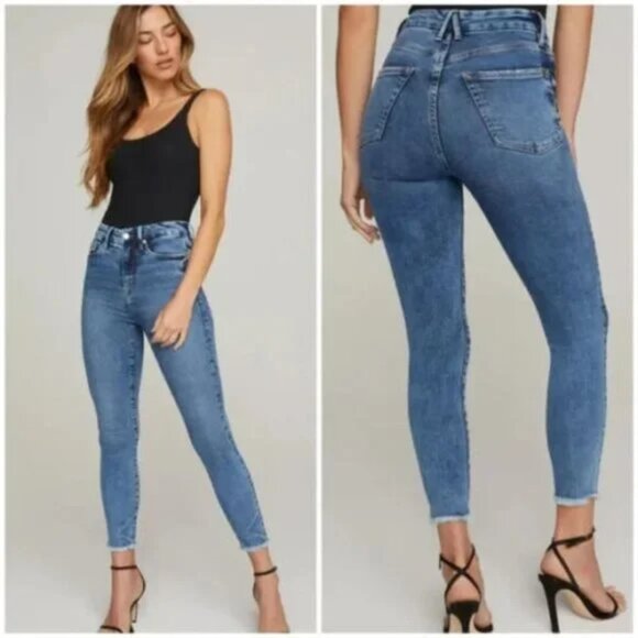 Good American Good Waist Crop Skinny Jeans Size 0 / 25